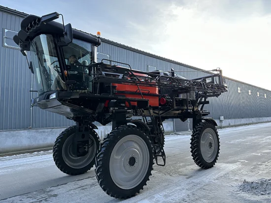 Landwirtschaftliche Traktorausleger, selbstfahrende landwirtschaftliche Pumpe, Baumwolle, hydraulisch, hohe Bodenfreiheit, für den Garten, Pestizide, Feldspritzen, für den Obstgarten montiertes landwirtschaftliches Sprühgerät